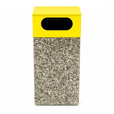 Coș gunoi stradal selectiv stradal din beton cu aspect piatră Lapis
