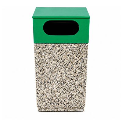Coș gunoi stradal selectiv stradal din beton cu aspect piatră Lapis
