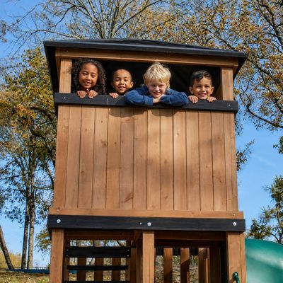 Complex de joacă copii pe 3 niveluri, KidKraft Tower Playhouse