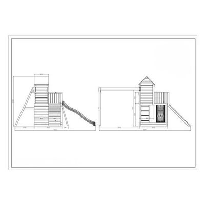 Complex de joacă copii 7în1, Fungoo Treehouse Natur