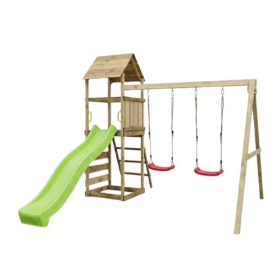 Complex de joacă cu turn + Cadou leagăne și tobogan, Fungoo Max Play 2.2