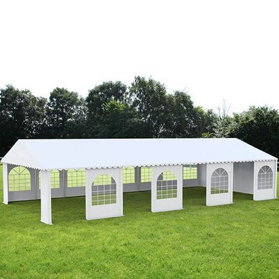 Cort grădină alb premium cu protecție UV Delta 6x16 m