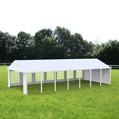 Cort grădină alb premium cu protecție UV Delta 5x12 m