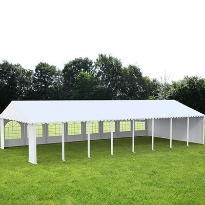 Cort grădină alb premium cu protecție UV Delta 6x16 m