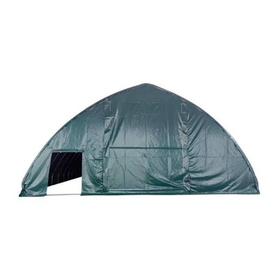 Cort semirotund profesional industrial tip hală 9,15x12 m, diametru țevi 40x70 mm, verde