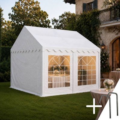 Cort evenimente 3&times;4 m Cortis profesional, prelată UV 500 g/mp, țeavă 38 mm + CADOU