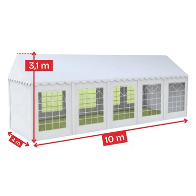 Cort evenimente 4&times;10 m Cortis profesional, prelată UV 500 g/mp, țeavă 38 mm + CADOU