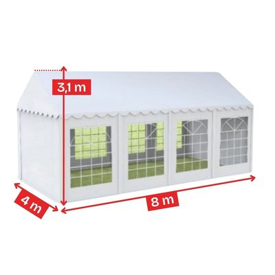 Cort evenimente 4&times;8 m Cortis profesional, prelată UV 500 g/mp, țeavă 38 mm + CADOU