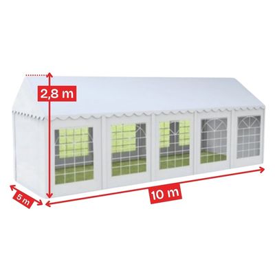 Cort evenimente 5&times;10 m Cortis profesional, prelată UV 500 g/mp, țeavă 38 mm + CADOU