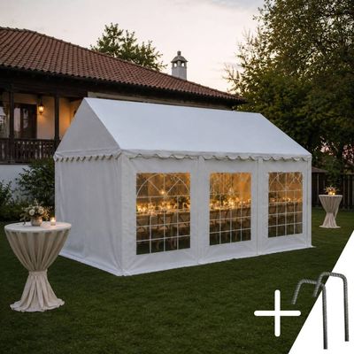 Cort evenimente 3×6 m Cortis profesional, prelată UV 500 g/mp, țeavă 38 mm + CADOU