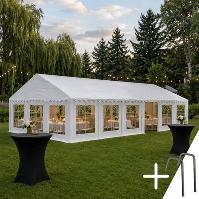 Cort evenimente 6&times;12 m Cortis profesional, prelată UV 500 g/mp, țeavă 38 mm + CADOU