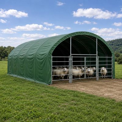 Cort pentru animale, fermă 12,2 x 12,2 m Verg