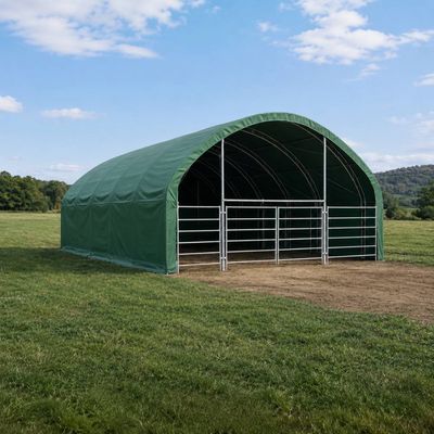 Cort pentru animale, fermă 12,2 x 12,2 m Verg