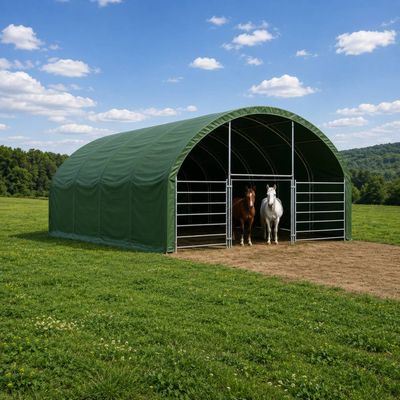 Cort pentru animale, fermă 9 x 9 m Verg