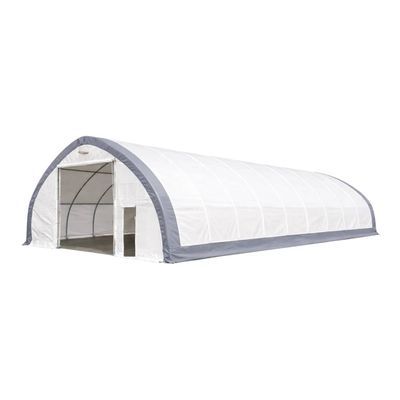 Cort profesional industrial de depozitare 9,76 x 20 x 4,58 m, Alb/Gri