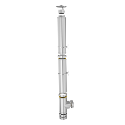 Coș de fum din inox Aden 5 m x 180 mm, suspendat