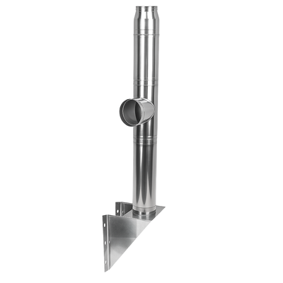 Coș de fum inox neizolat CLASIC 5 m x 100 mm Consolă / Suspendat