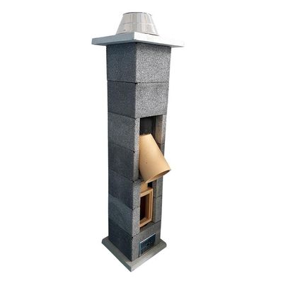 Coș de fum profesional ceramic Venera 8 m x 160 mm, racord 45°