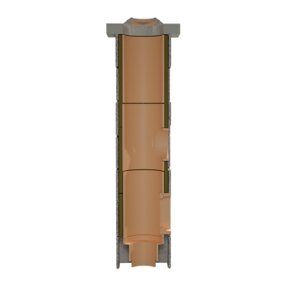 Coș de fum profesional ceramic Venera Light 7 m x 200 mm, racord 90°