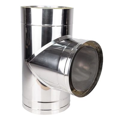 Coș fum profesional din inox Desya 6 m x 100 mm pornire de la consolă