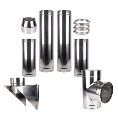 Coș fum profesional din inox Ermolai 10 m x 230 mm pornire de la consolă