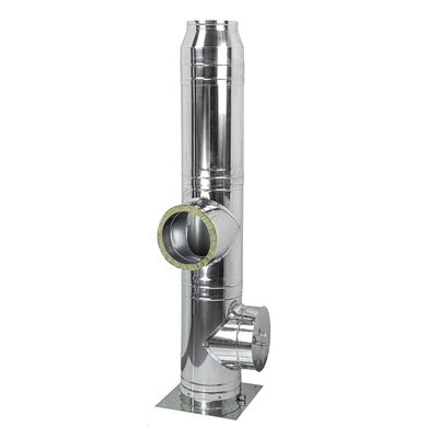 Coș fum profesional din inox Ipati 4 m x 200 mm pornire de la bază