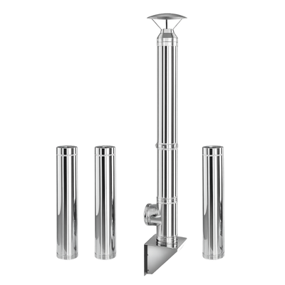Coș de fum inox profesional Izonox 5 m x 180 mm Suspendat consolă