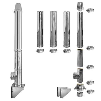 Coș de fum inox profesional Izonox 5 m x 180 mm Suspendat consolă