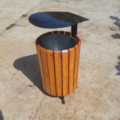 Coș gunoi stradal cu capac rabatabil Rabil 17 + 1 CADOU