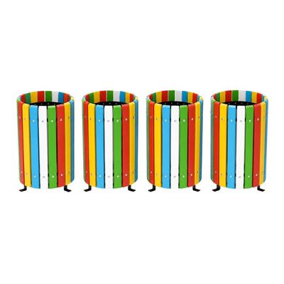 Coș gunoi stradal multicolor Riri, 35 x 35 x 75 cm
