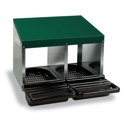 Cuibar găini Rico, oțel galvanizat + plastic, 2 compartimente Cuibar găini Rico, oțel galvanizat + plastic, 2 compartimente