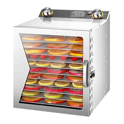 Deshidrator profesional fructe și legume Dihida, 800 W, 12 tăvi