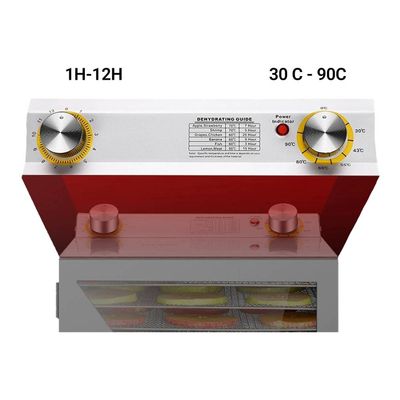 Deshidrator profesional fructe și legume Dihida, 800 W, 12 tăvi