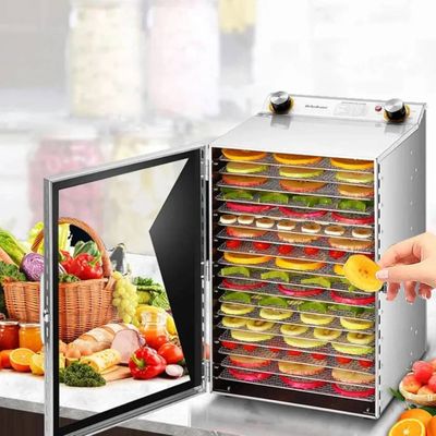 Deshidrator profesional fructe și legume Dihida, 800 W, 18 tăvi