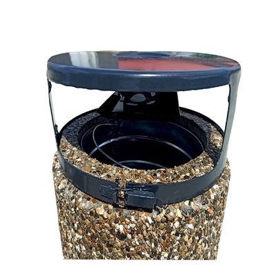 Coș gunoi stradal din beton cu scrumieră Lapis, 50 L