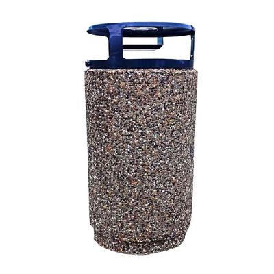 Coș gunoi stradal din beton cu scrumieră Lapis, 50 L