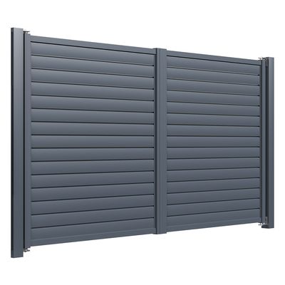 Porți batante din aluminiu Hector 4x1,8 m gri antracit