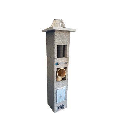 Coș fum ceramic profesional Venera 5 m x 200 mm, racord 90°