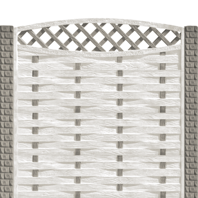 Gard beton Saxon 1 stâlpi cu model cărămidă 2,1 m