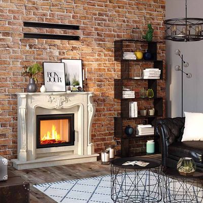 Focar șemineu Saven din oțel cu sticlă standard 60x50 cm, 13,7 kW