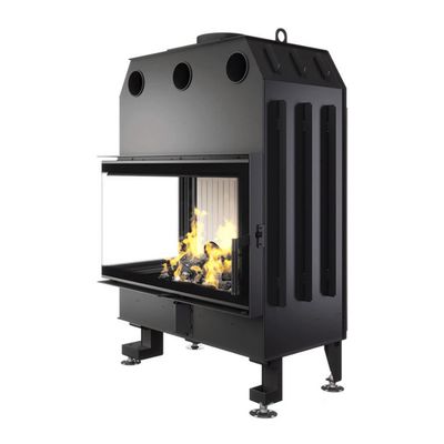 Focar șemineu Saven din oțel cu sticlă laterală stânga 85х50х47 cm, 22 kW
