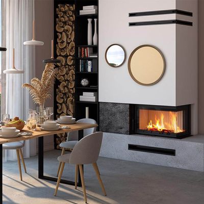 Focar șemineu Saven din oțel cu sticlă laterală dreapta 65х50х47 cm, 14,5 kW