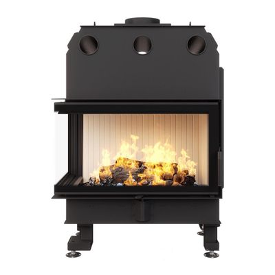 Focar șemineu Saven din oțel cu sticlă laterală stânga 85х50х47 cm, 22 kW