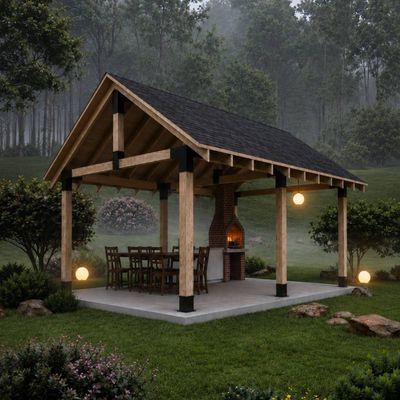Foișor premium Nordic din lemn brad și molid rindeluit, 605 × 400 × 410 cm