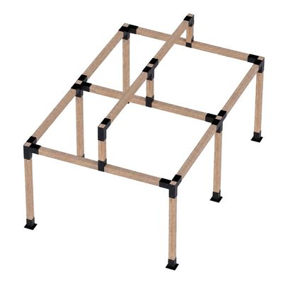 Foișor premium Codru din lemn brad și molid rindeluit, 605 × 400 × 410 cm
