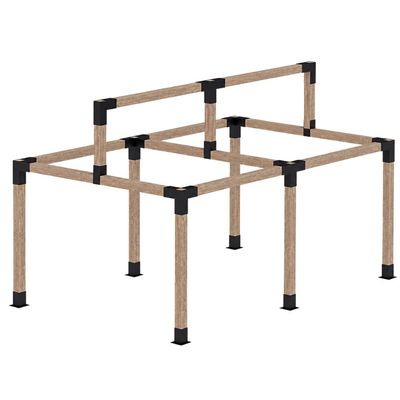 Foișor premium Codru din lemn brad și molid rindeluit, 605 × 400 × 410 cm