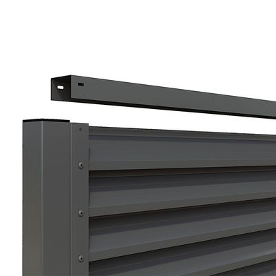 Gard aluminiu tip jaluzea Abel cu stâlpi, 1,5x2,5 m, Gri antracit