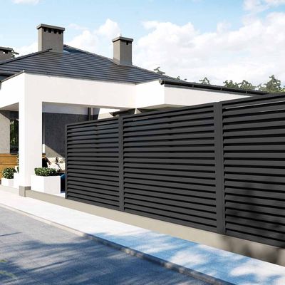 Gard aluminiu tip jaluzea Abel cu stâlpi, 1,5x2,5 m, Gri antracit