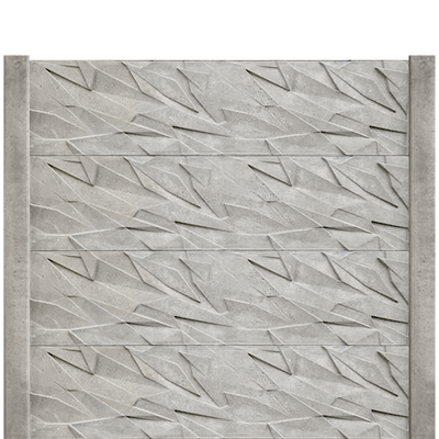 Gard beton modern Ascent 2 m cu stâlpi simpli