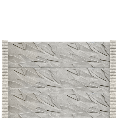 Gard beton modern Ascent 1,5 m cu stâlpi cu model